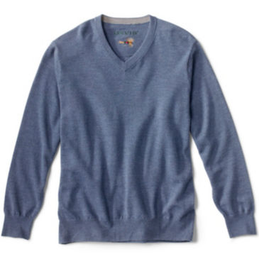 Merino V-Neck Long-Sleeved Sweater - 