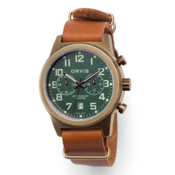 Vintage Leather Field Watch - OLIVE image number 0