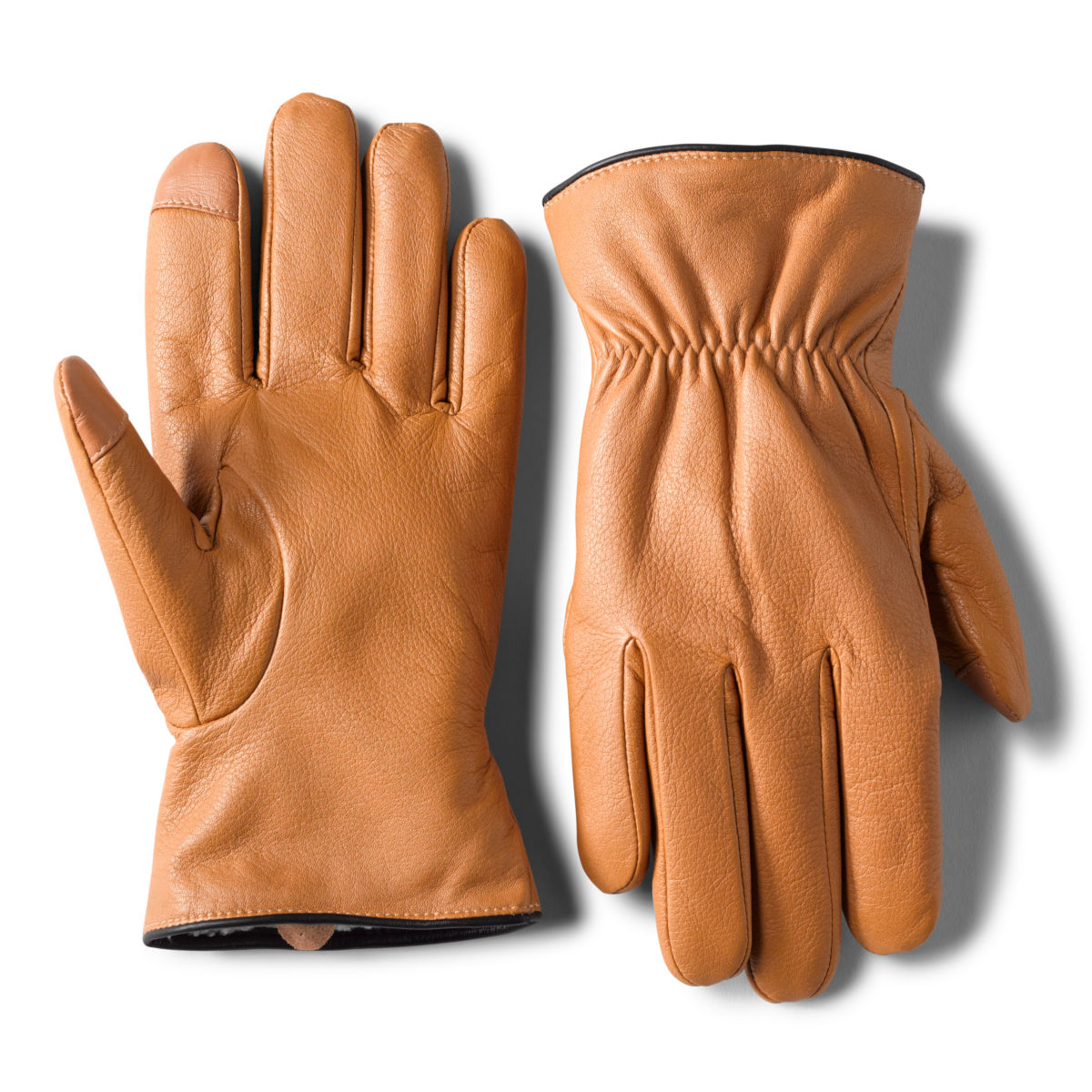 Women’s Leather Shearling-Lined Gloves - TANimage number 0