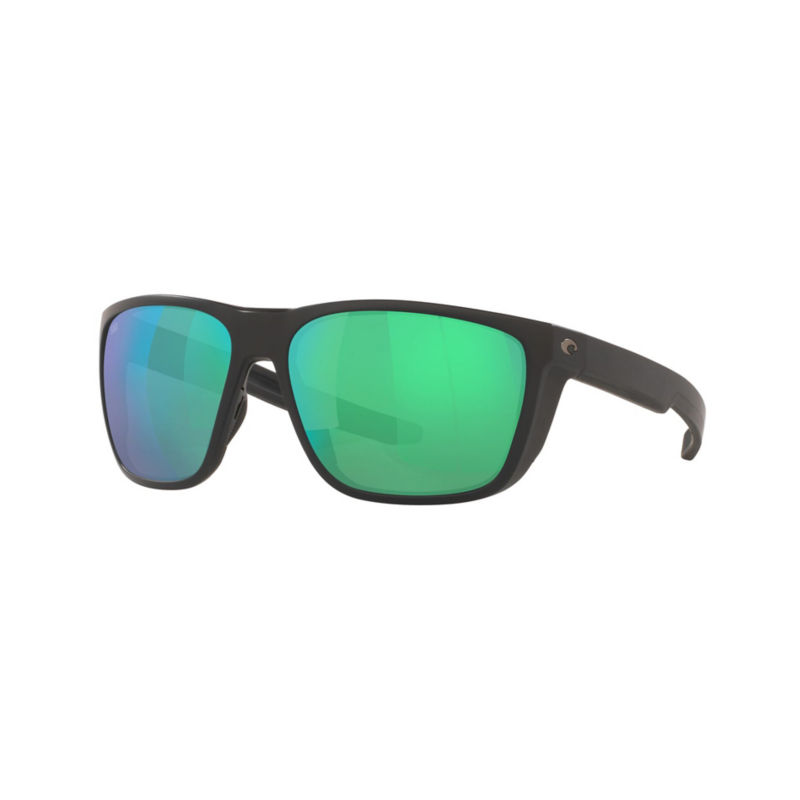 Costa&reg; Ferg Polarized Sunglasses - MATTE BLACK/GREEN MIRROR POLARIZED GLASS LENS