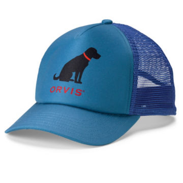 Kids’ Sitting Dog Trucker Hat - BLUE image number 0