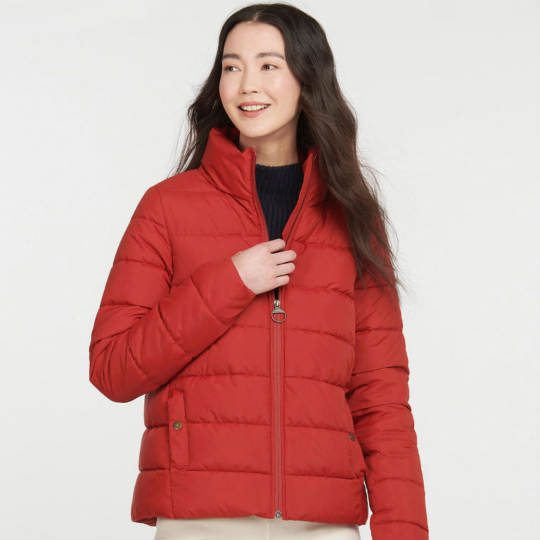 Barbour® Hinton Baffle Jacket - FLAME RED image number 0