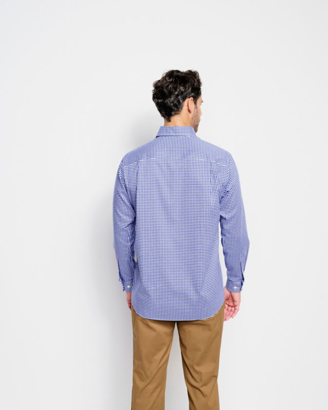 No-Work Long-Sleeve Shirt - BLUE GINGHAM image number 3