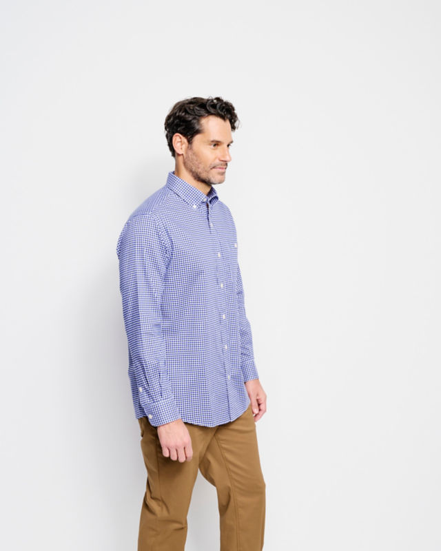 No-Work Long-Sleeve Shirt - BLUE GINGHAM image number 2