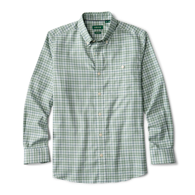 No-Work Long-Sleeve Shirt - ALOE/WHITE image number 0
