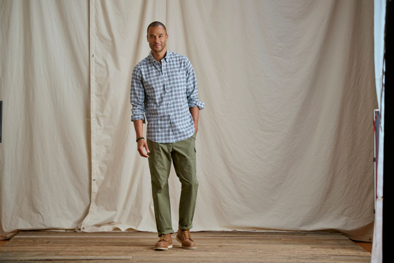 No-Work Long-Sleeve Shirt - BLUE MIST/NAVY