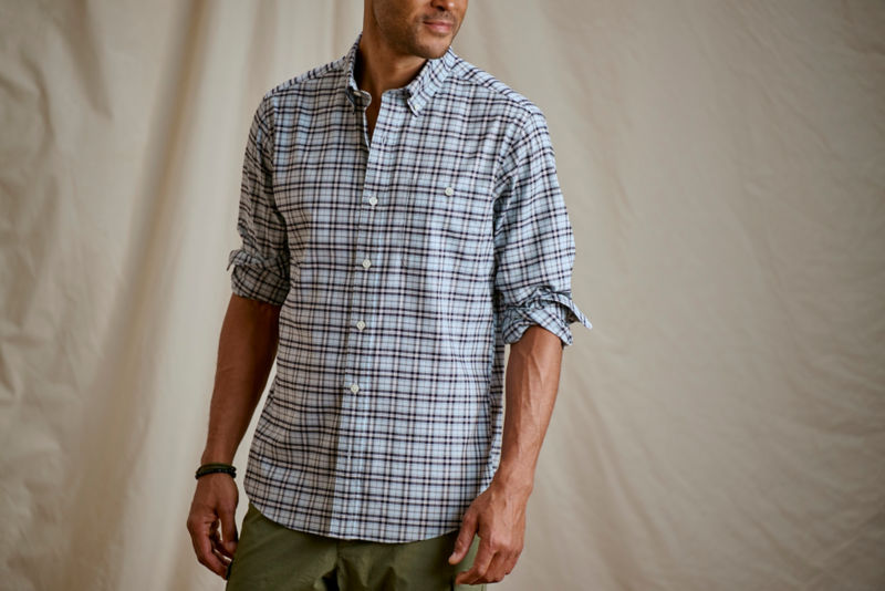 No-Work Long-Sleeve Shirt - BLUE MIST/NAVY image number 1