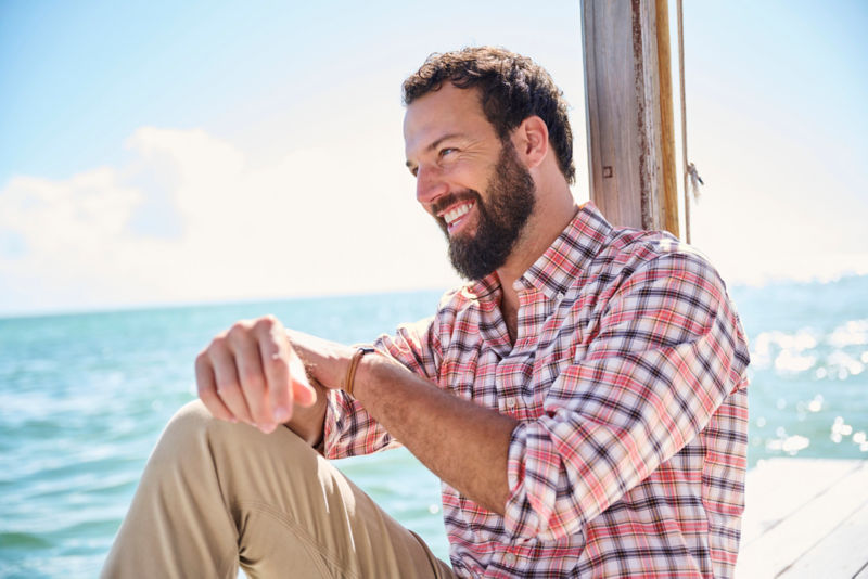 No-Work Long-Sleeve Shirt - NAVY/ROE image number 1