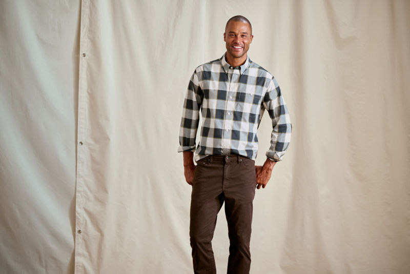 No-Work Long-Sleeve Shirt - TRUE NAVY/TURMERIC