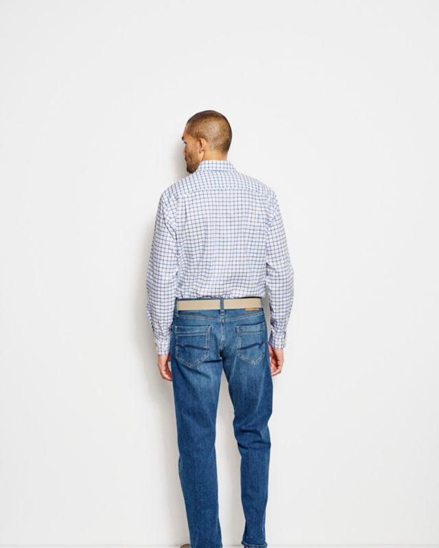 No-Work Long-Sleeve Shirt - MEDIUM BLUE TATTERSALL image number 4