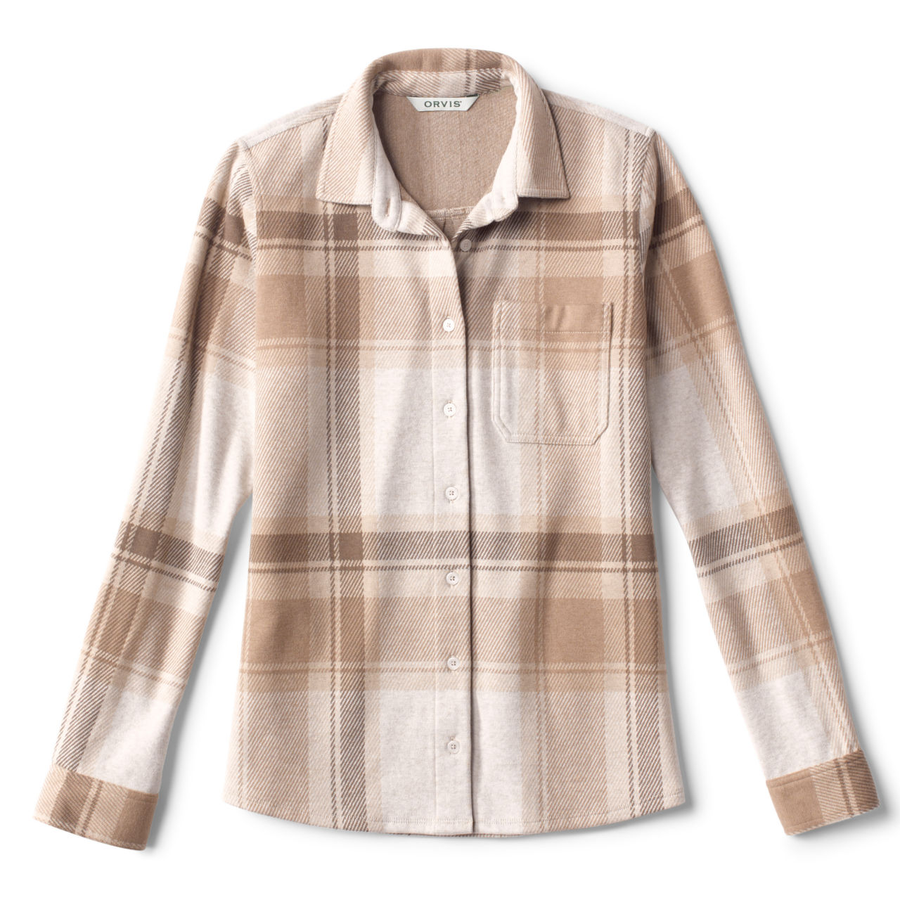 Women’s Snowy River Brushed Knit Long-Sleeved Shirt - FEATHER PLAID image number 5
