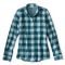 Snowy River Brushed Knit Long-Sleeved Shirt - MINERAL BLUE PLAID image number 1