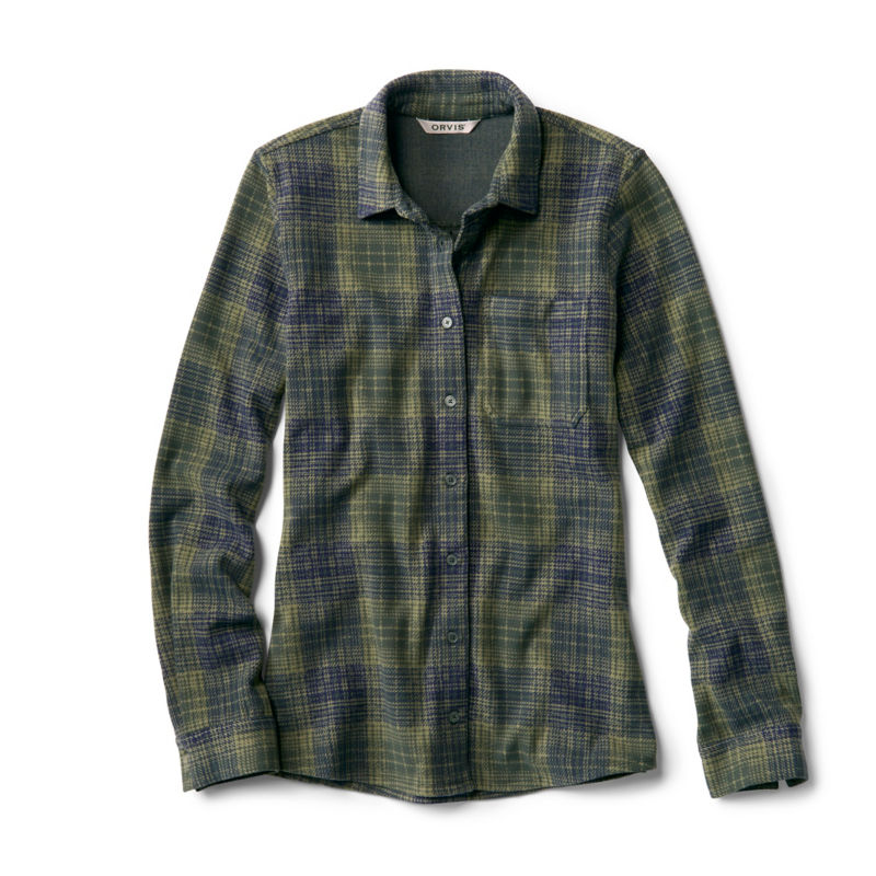 Women&rsquo;s Snowy River Brushed Knit Long-Sleeve Shirt - DARK PINE PLAID