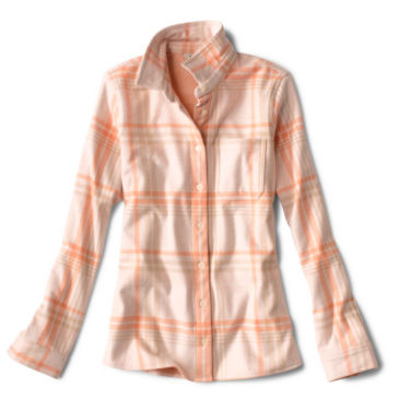 Women's Snowy River Brushed Knit Long-Sleeved Shirt - SUNSET PLAID