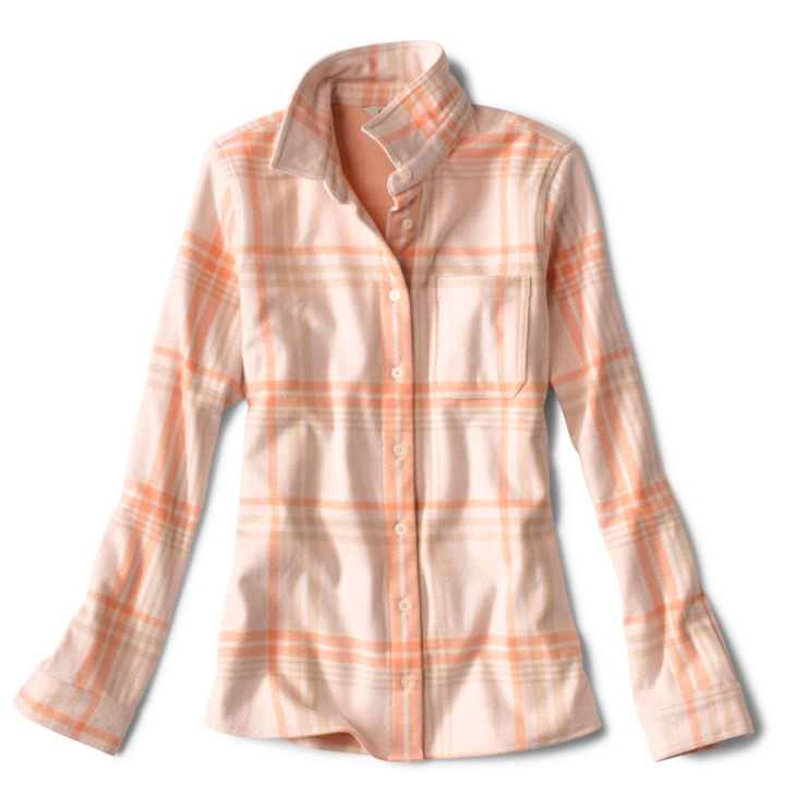 Women’s Snowy River Brushed Knit Long-Sleeved Shirt - SUNSET PLAID