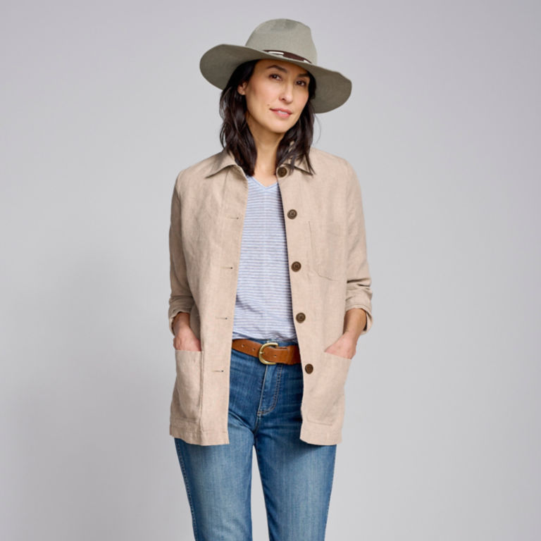 Linen Chore Jacket - FLAX image number 5
