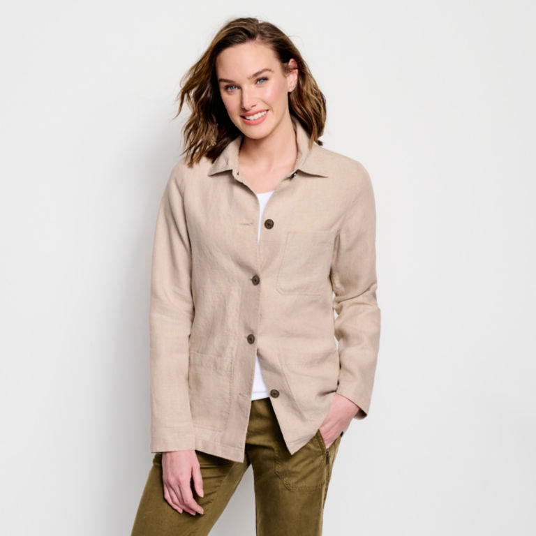 Linen Chore Jacket - FLAX image number 2