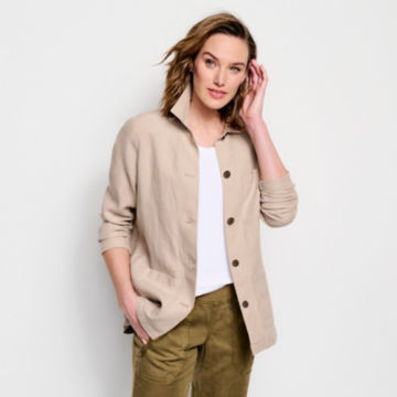 Linen Chore Jacket - FLAX image number 3