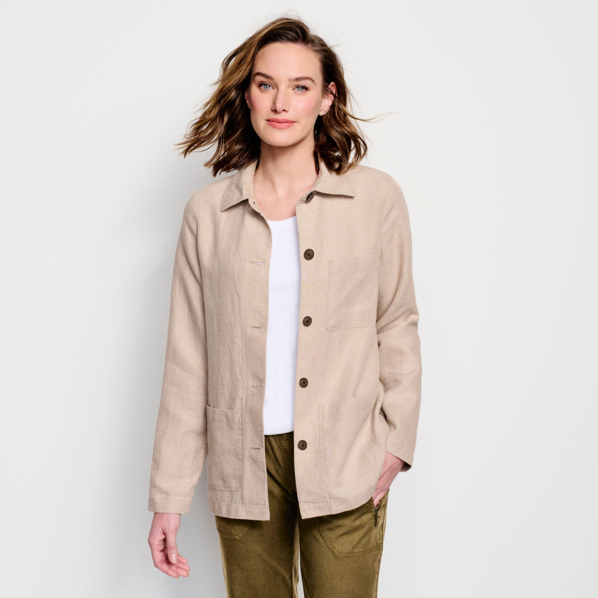 Linen Chore Jacket - FLAXimage number 0