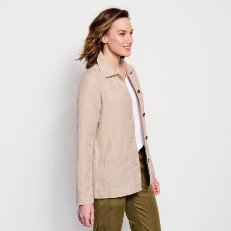Linen Chore Jacket - FLAX image number 1