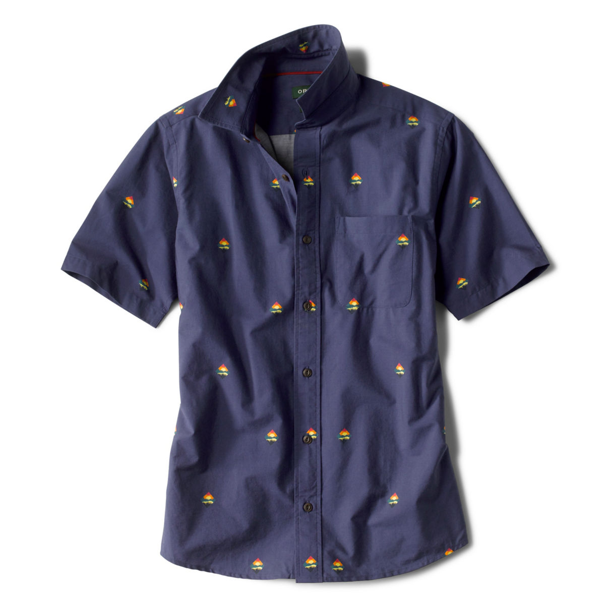 Sunset Dobby Short-Sleeved Shirt - NAVYimage number 0