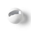 Slotted Tungsten Beads - WHITE