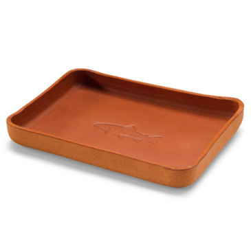 Leather Desktop Tray with Fish - 
