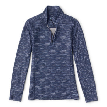 Women’s Sun Defense Quarter-Zip Pullover - BLUE CATTAIL STRIPE
