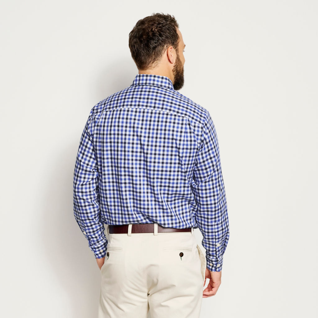 No-Work, Work Long-Sleeved Hidden Button-Down Shirt - NAVY/RIVER DELTA image number 3