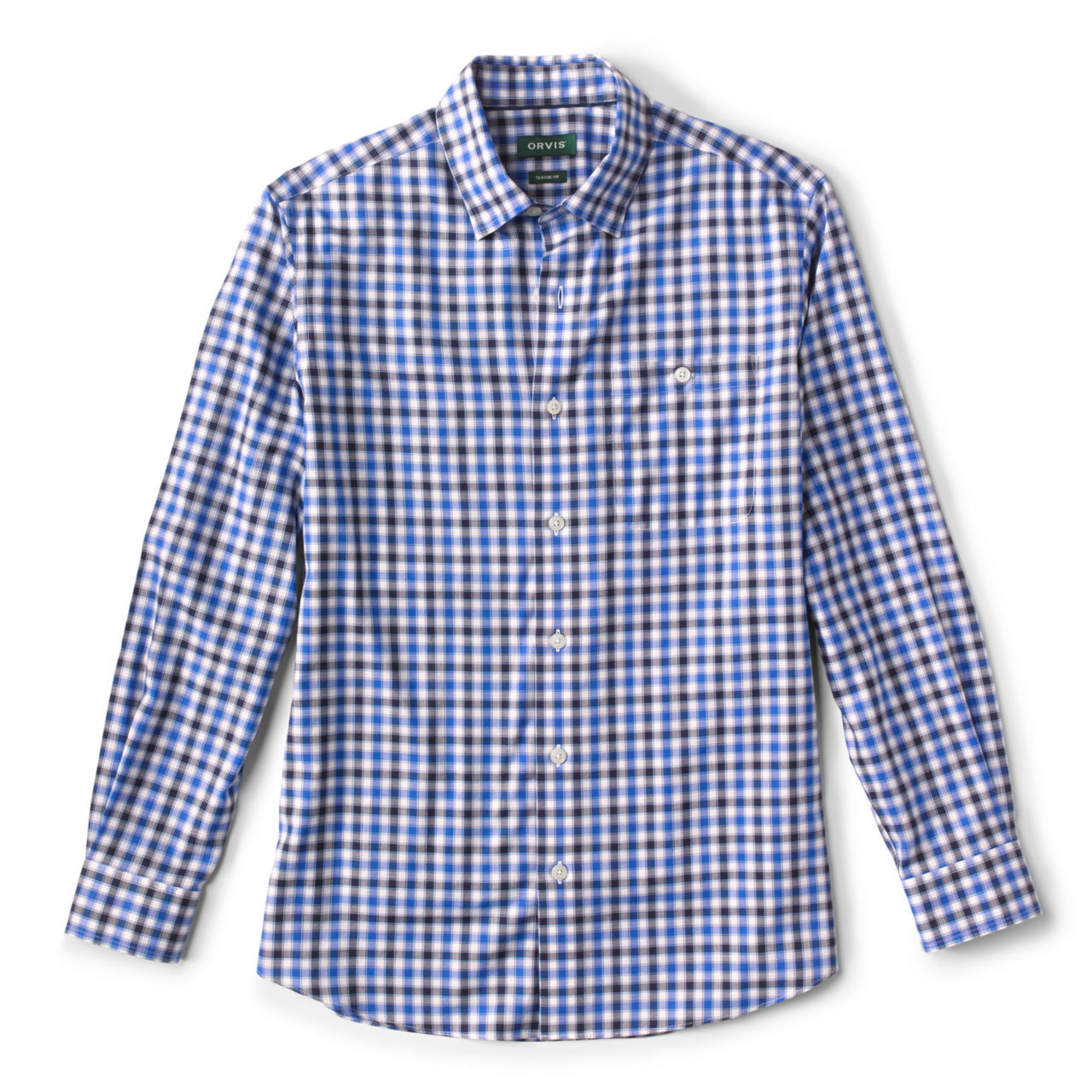 No-Work, Work Long-Sleeved Hidden Button-Down Shirt - NAVY/RIVER DELTA image number 0