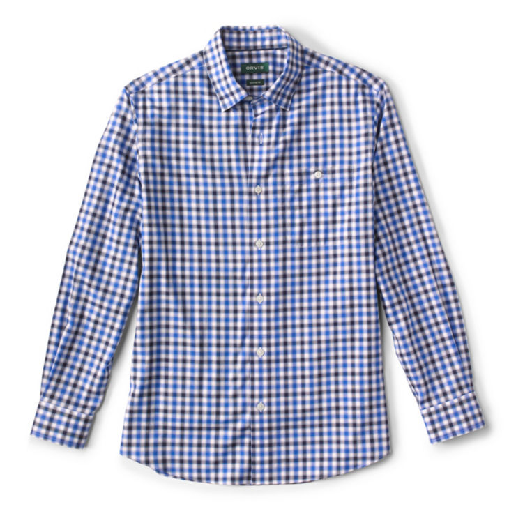 No-Work, Work Long-Sleeved Hidden Button-Down Shirt - NAVY/RIVER DELTA
