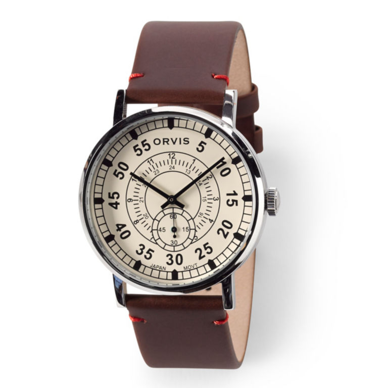 Contrast Stitch Field Watch - BROWN image number 0