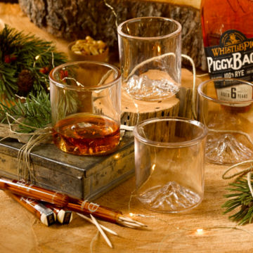 Whiskey of the West Tumblers by North Drinkware; Daneson toothpicks.