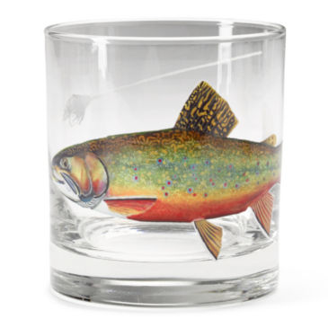 Tie-One-On Rocks Glasses - BROOK TROUT