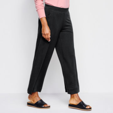 Two-Mile Relaxed Fit Wide-Leg Crop Pants - BLACKimage number 1