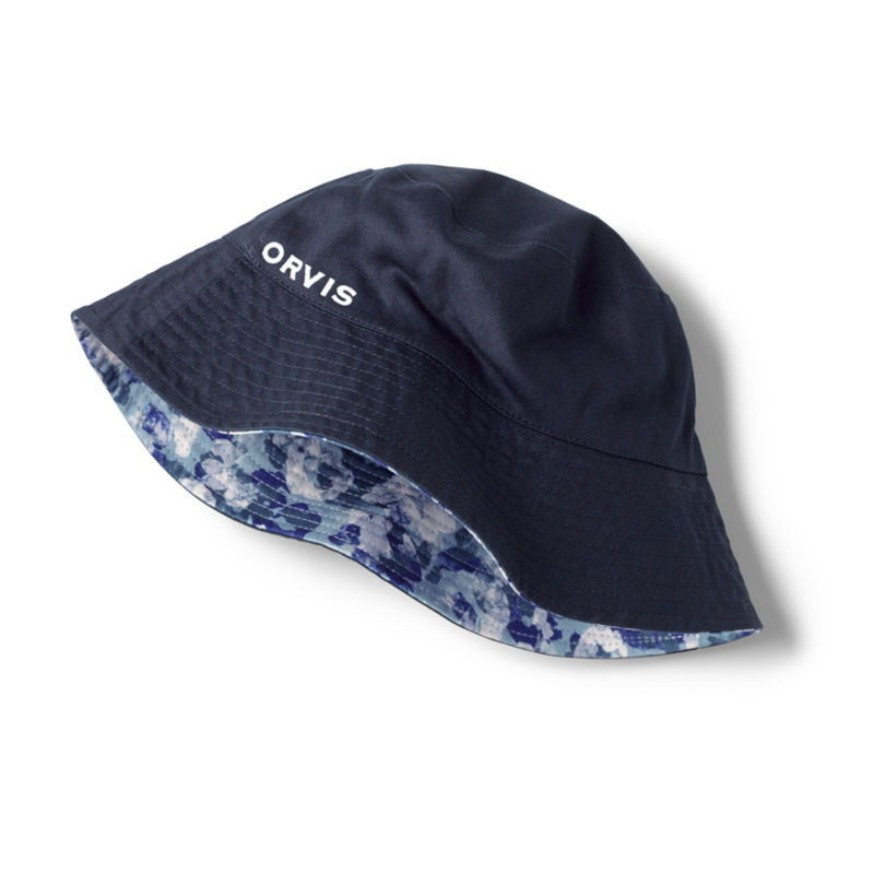 Reversible Bucket Hat - BLUE/WATERCOLOR