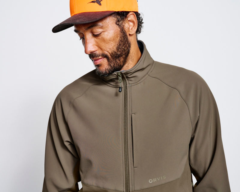 Men&rsquo;s PRO Upland Softshell Jacket - BLAZE/CEDAR image number 4