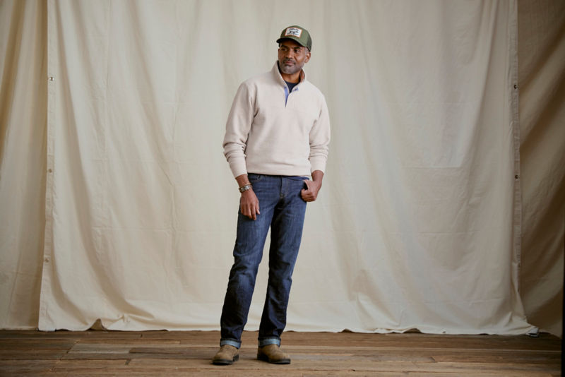 Signature 1/4-Zip Sweatshirt - MUSHROOM image number 4