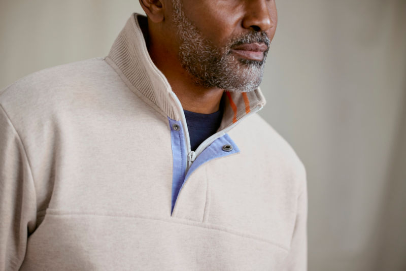 Signature 1/4-Zip Sweatshirt - MUSHROOM image number 3