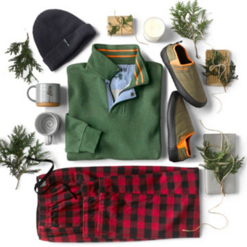 A collection of cozy gifts for men.