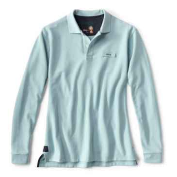The Orvis Signature Long-Sleeved Polo - MINERAL BLUE