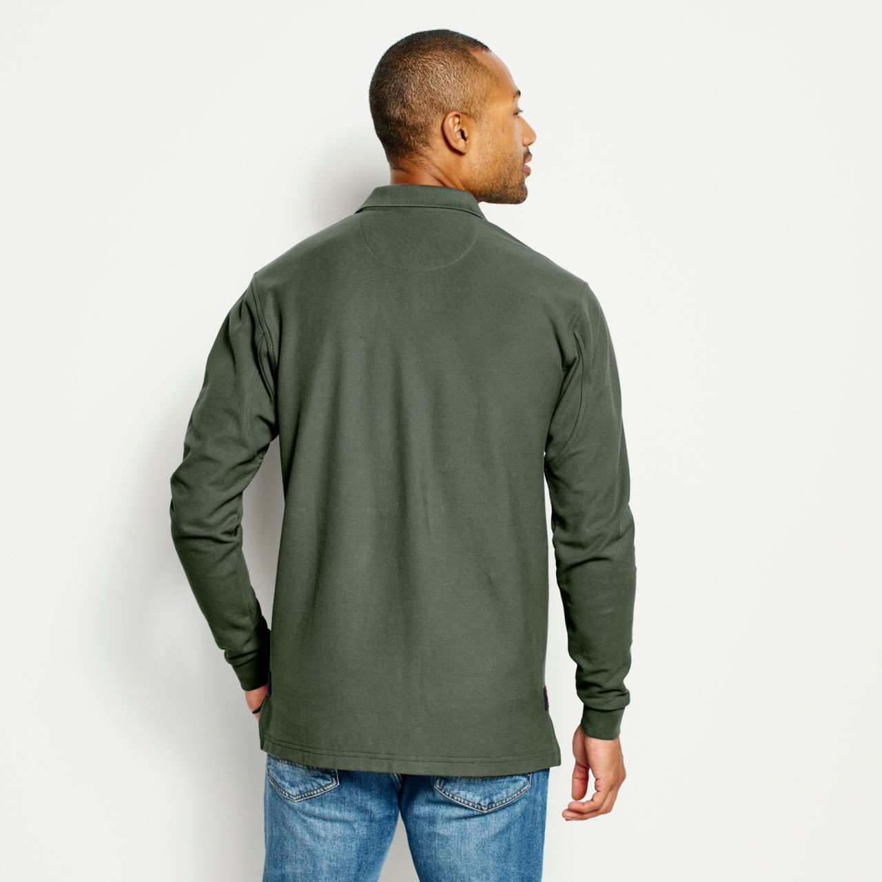 The Orvis Signature Long-Sleeved Polo - DARK PINE image number 3