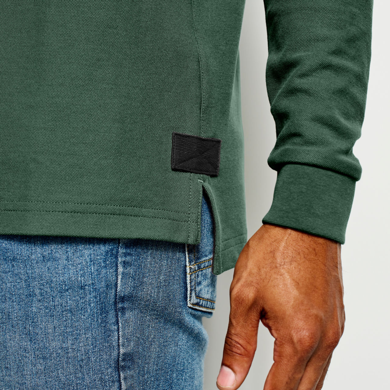 The Orvis Signature Long-Sleeved Polo - DARK PINE image number 5