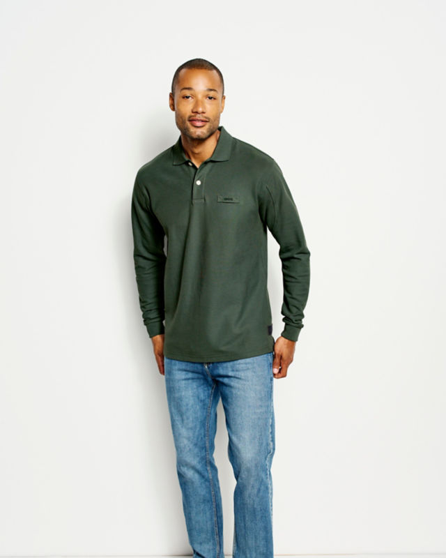 Orvis Signature Long-Sleeve Polo - DARK PINE