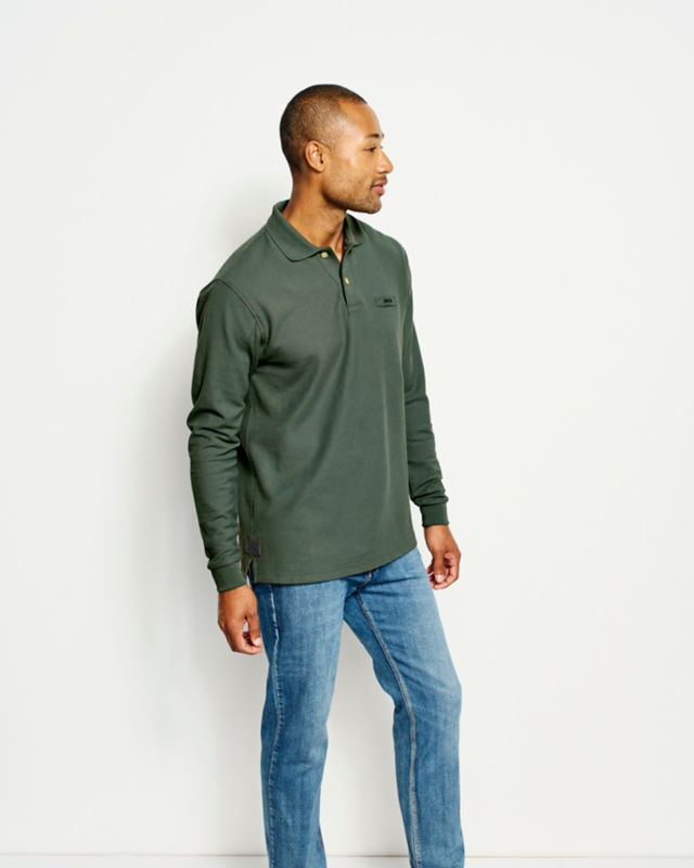 Orvis Signature Long-Sleeve Polo - NAVY image number 2