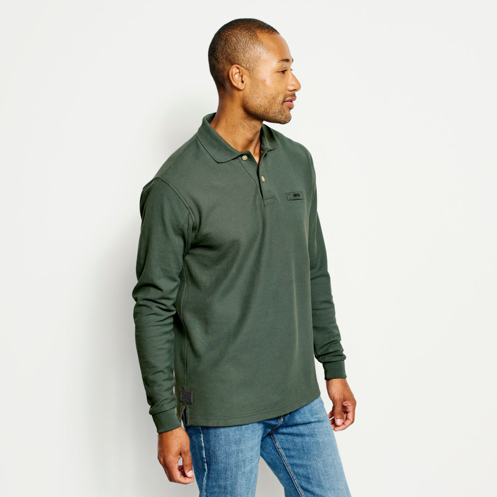 The Orvis Signature Long-Sleeved Polo - DARK PINE image number 2