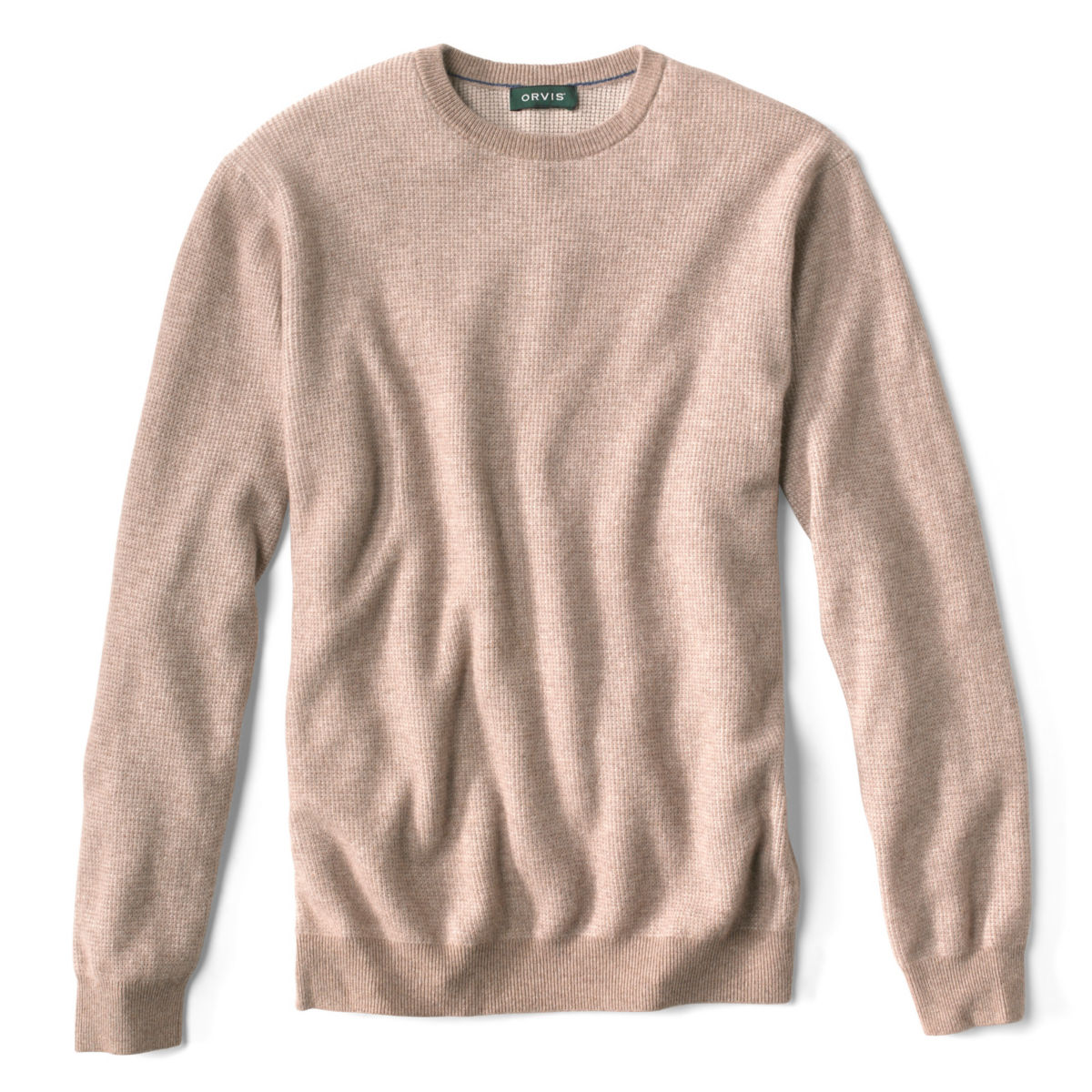 Cashmere Texture Crew Sweater - CAMELimage number 0