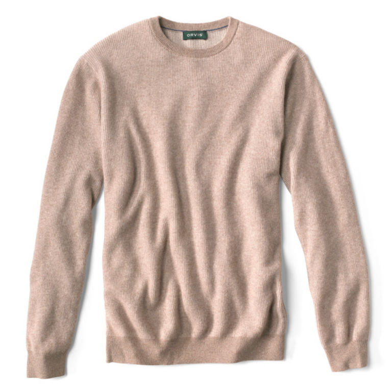 Cashmere Texture Crew Sweater - CAMEL image number 0