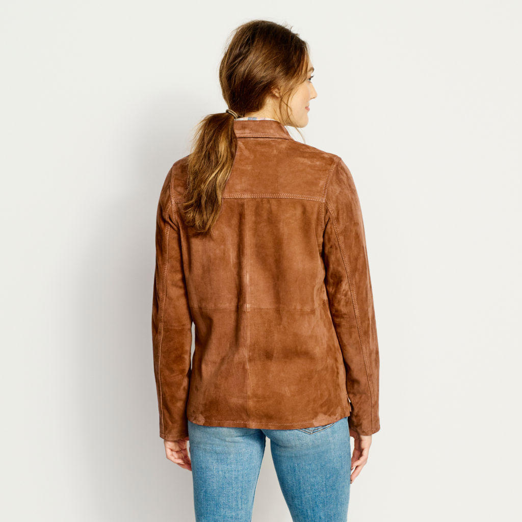 Suede Overshirt - TOBACCO image number 3
