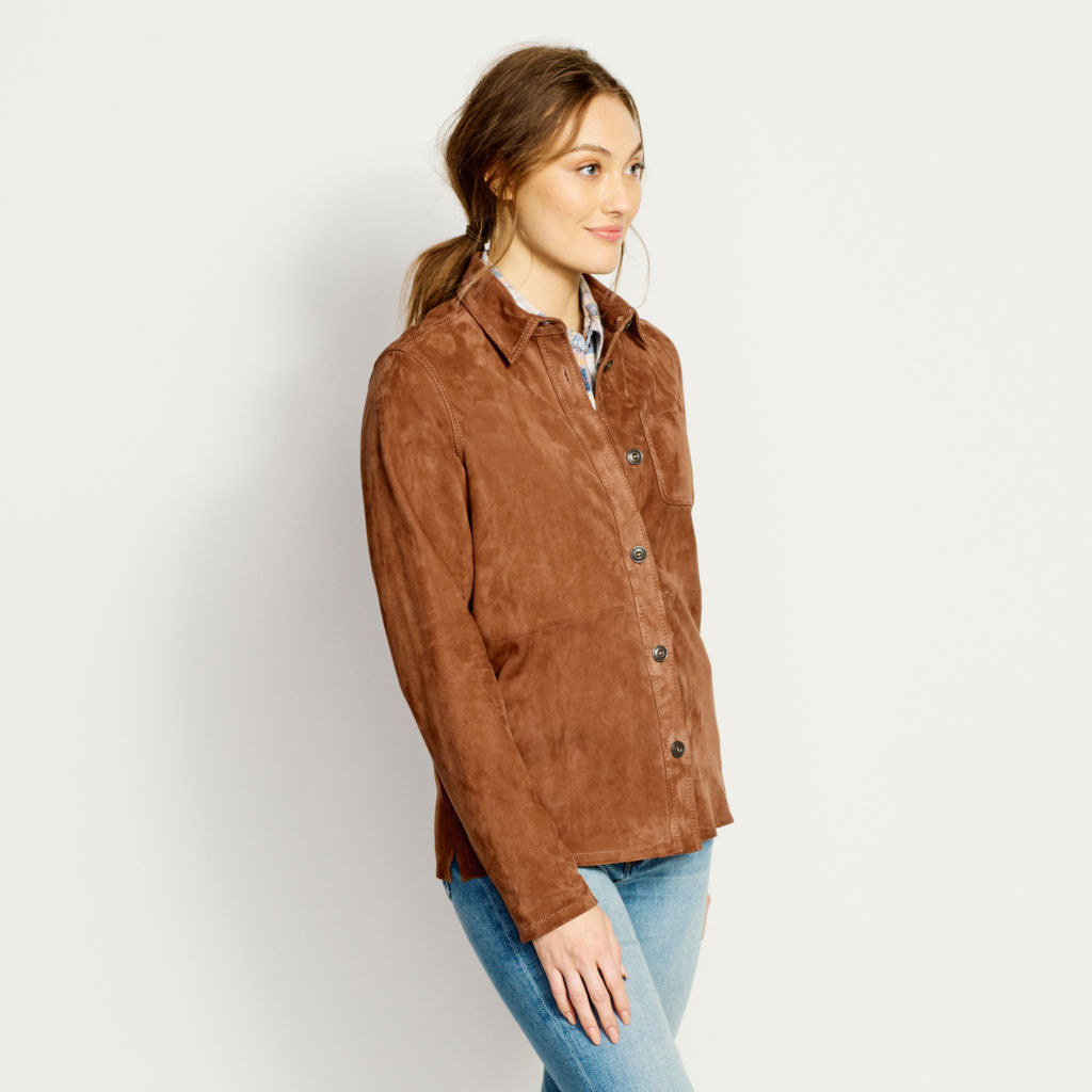 Suede Overshirt - TOBACCO image number 2